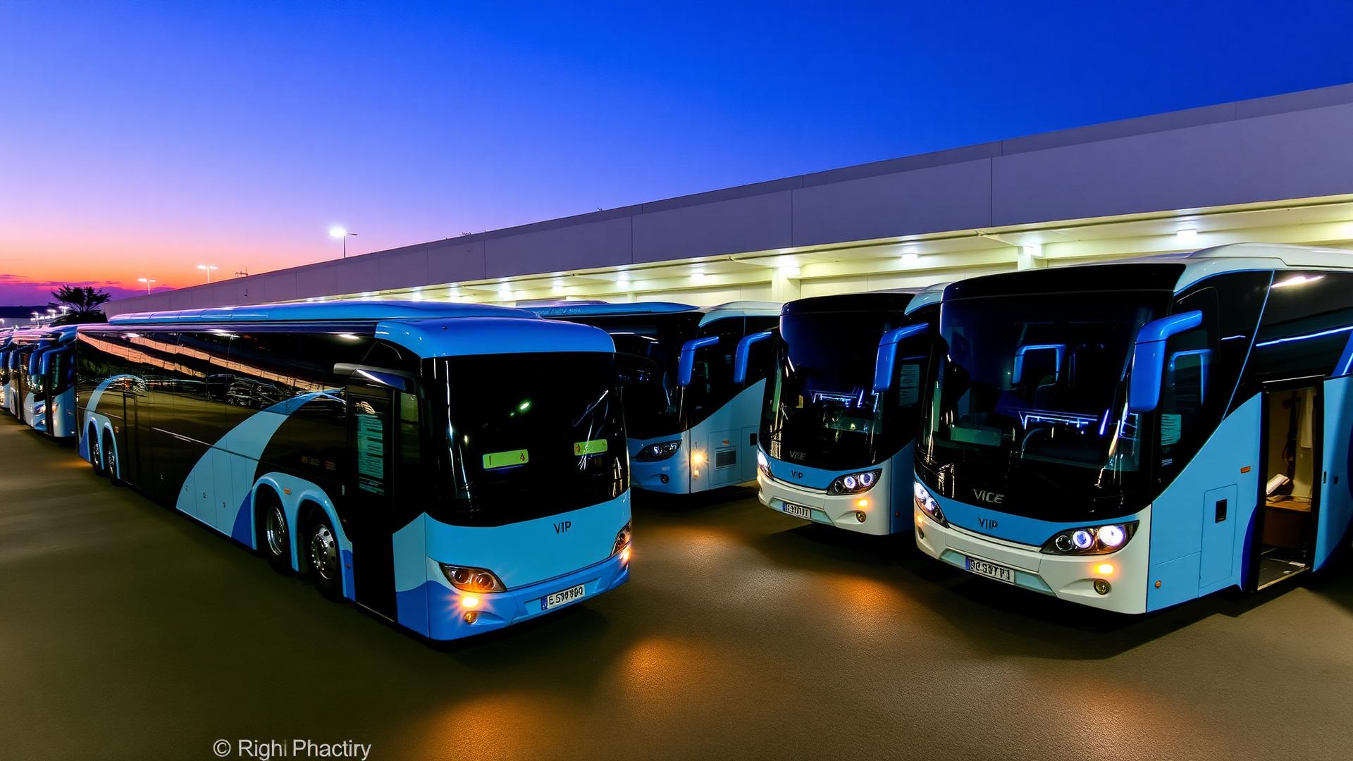 Flotte de bus VIP Global Voyages à la gare routière